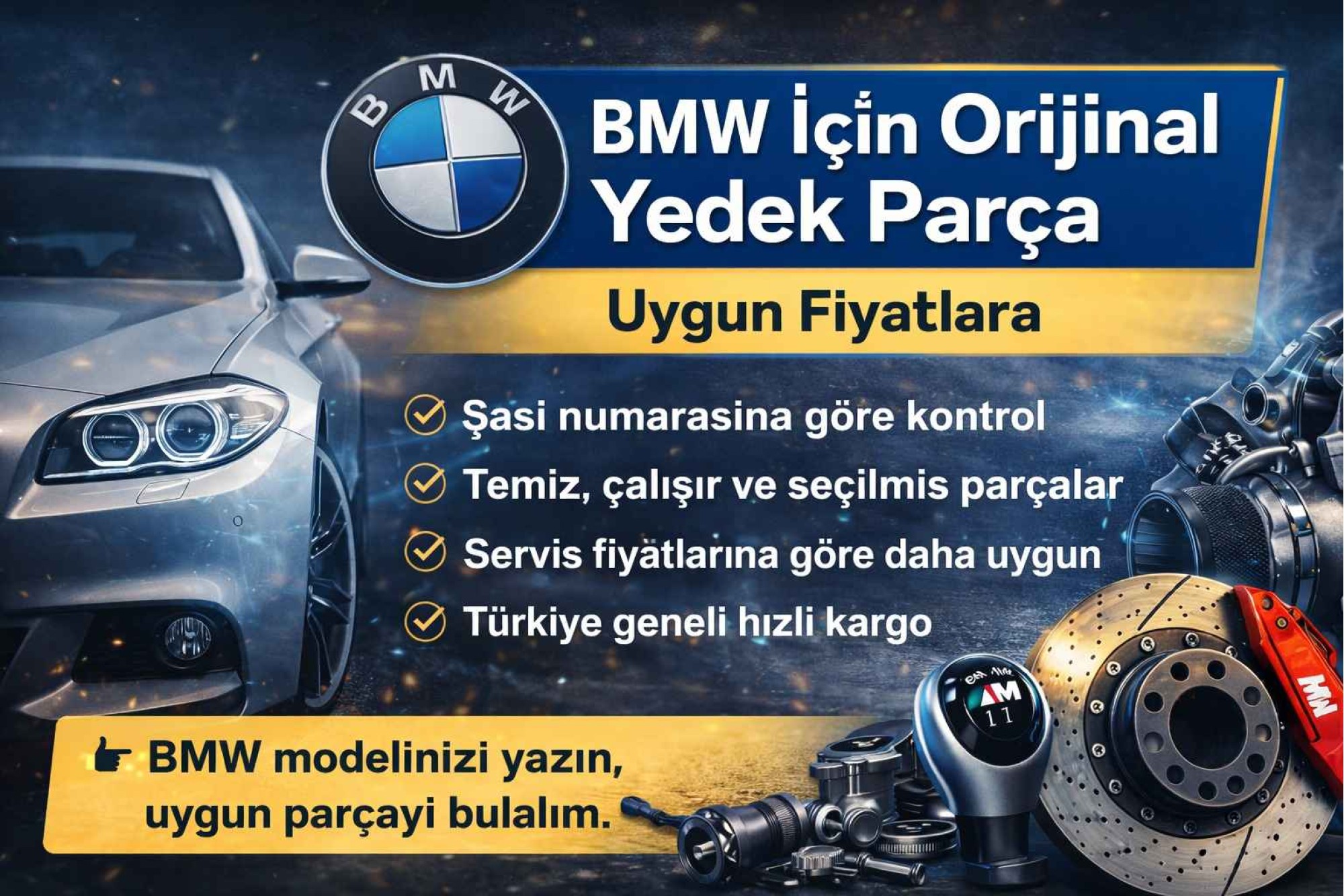 bmw orijinal çıkma yedek parça